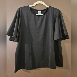 Women's H&M Short Sleeve Black Top